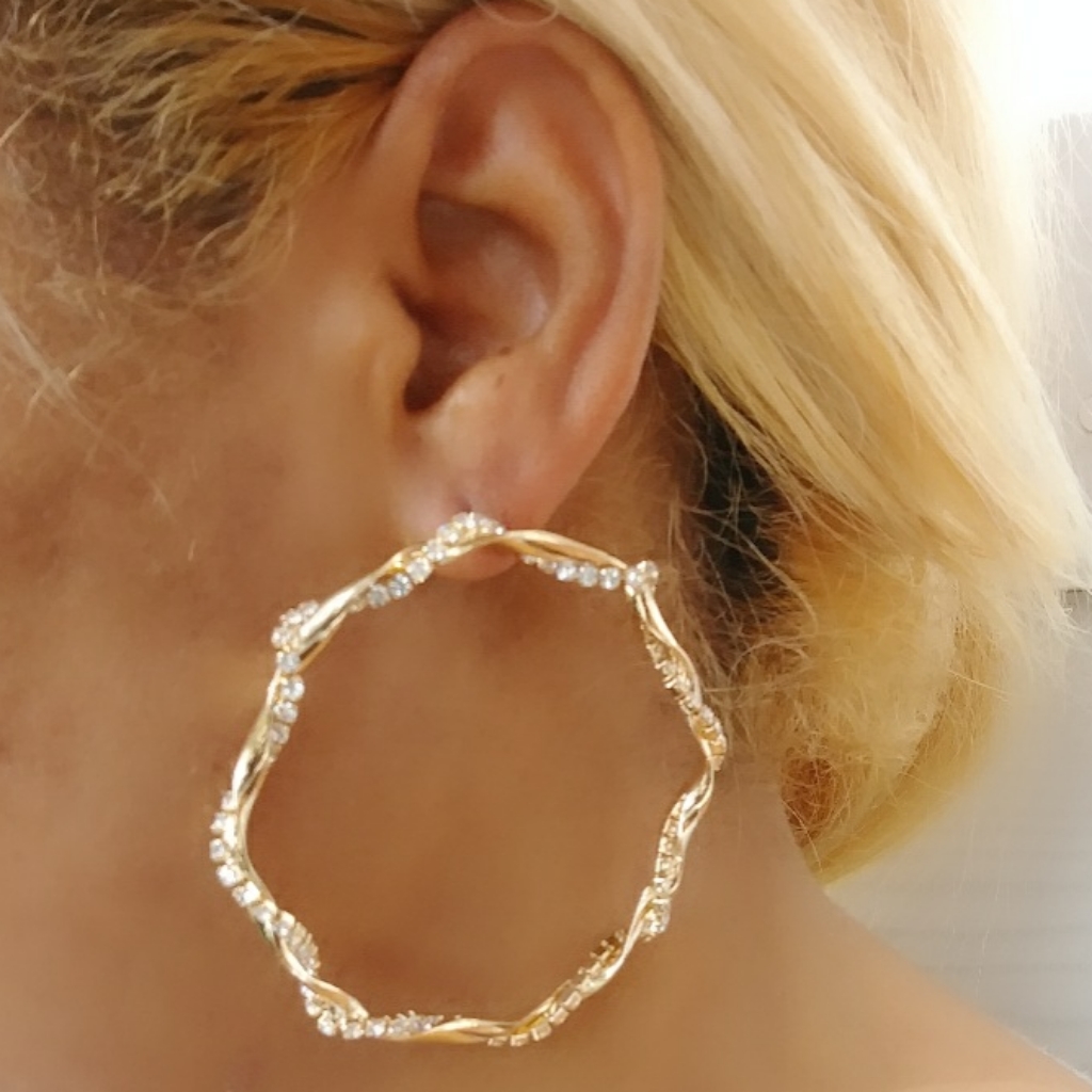 Large Round Post Earring